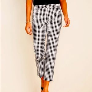 NWOT! ANN TAYLOR The Gingham Cotton Crop Pants